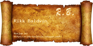 Rikk Baldvin névjegykártya